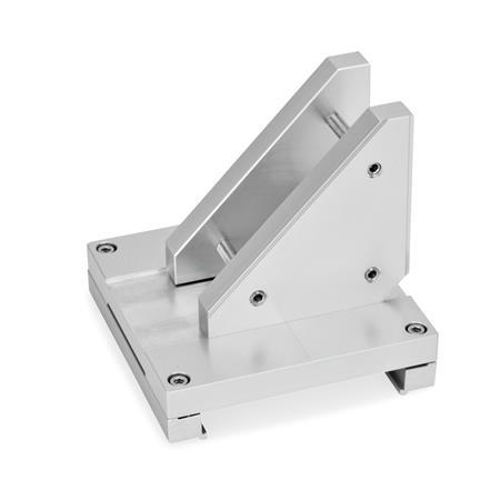 GN 900.3 Aluminum Connecting Sets X-Z, for Adjustable Slide Units GN 900 Type: P - Assembly of the Z-axis via connection plate and adaptor plate