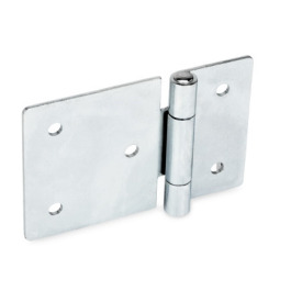 GN 136 Steel Sheet Metal Hinges, Horizontally Extended Material: ST - Steel<br />Type: B - With through holes<br />Bildvarianten: l1 (e) - on one side elongated