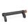 GN 332 Aluminum Tubular Handles, with Power Switching Function Finish: SW - Black, RAL 9005, textured finish
Type: T0 - Without button
Identification no.: 2 - With emergency stop
Door opening: R - Right