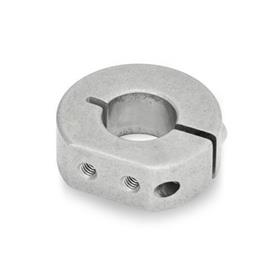 GN 7062.1 Stainless Steel Semi-Split Shaft Collars, with Tapped Attachment Holes Type: A - Tapped attachment holes, radial