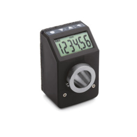 EN 9053 Plastic Digital Position Indicators, Electronic, 6 Digits LCD Display Color: SG - Black-gray, RAL 7021, shiny finish