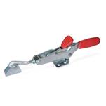 Steel Latch Type Toggle Clamps, with Safety Hook, with Horizontal Mounting Base