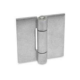 GN 1362 Stainless Steel Sheet Metal Hinges, Weldable 