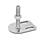 GN 43 Metric Thread, Stainless Steel Leveling Feet, Tapped Socket or Threaded Stud Type, with Slotted Mounting Hole, Rectangular Shape Type (Base): G3 - With rubber pad, vulcanized, black, with 2 slotted holes
Version (Stud / Socket): UK - With nut, internal hex at the top, wrench flat at the bottom