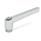 GN 300.1 Zinc Die-Cast Adjustable Levers, Tapped or Plain Bore Type, with Stainless Steel Components Color: SR - Silver, RAL 9006, textured finish