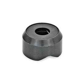 GN 6311.1 Steel Thrust Pads, for DIN 6332 Grub Screws or DIN 6304 / DIN 6306 Tommy Screws Type: P - Thrust pad surface with detent, without plastic cap