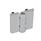 GN 237 Zinc Die-Cast or Aluminum Hinges, with Countersunk Bores or Threaded Studs Material: ZD - Zinc die-cast
Type: C - 2x2 threaded studs
Finish: SR - Silver, RAL 9006, textured finish