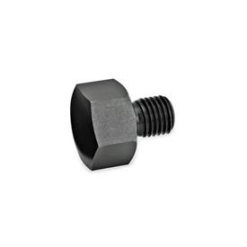 GN 409.1 Steel Positioning Elements, with Threaded Stem Type: K - Spherical contact face