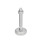 GN 31 Metric Thread, Stainless Steel Leveling Feet, Tapped Socket or Threaded Stud Type, with Rubber Pad Type (Base): B4 - Matte shot-blasted finish, rubber pad vulcanized, white
Version (Stud / Socket): VK - With nut, external hex at the top, wrench flat at the bottom