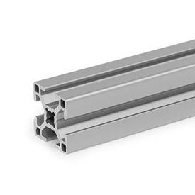GN 10b Aluminum Profiles, b-Modular System, with Open Slots on All Sides, Profile Type Heavy Profile size: B-30308S<br />Finish: N - Anodized finish, natural color
