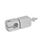 GN 487 Aluminum Swivel Ball Joint Mounting Clamps Type: 
Coding: S - Ball element with external thread
Identification no.: 2 - Clamping with set screw
Finish: EL - Anodized finish, natural color