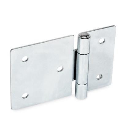 GN 136 Steel Sheet Metal Hinges, Horizontally Extended Material: ST - Steel
Type: B - With through holes