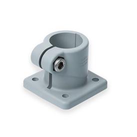 EN 163.9 Plastic Base Plate Connector Clamps Color: GR - Gray, RAL 7040, matte finish