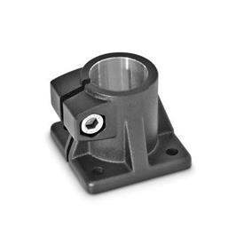 GN 163 Aluminum Base Plate Connector Clamps Finish: SW - Black, RAL 9005, textured finish