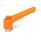 WN 303.2 Plastic Adjustable Levers, Tapped Type, with Zinc Plated Steel Components, with Push Button Lever color: OS - Orange, RAL 2004, textured finish
Push button color: O - Orange, RAL 2004, textured finish