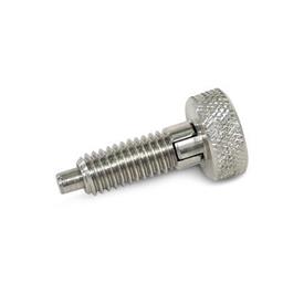  LRSS Stainless Steel Hand Retractable Spring Plungers, Lock-Out, with Knurled Handle Type: NI - Stainless steel