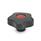 EN 5337.7 Plastic Five-Lobed Knobs, with Stainless Steel Tapped Blind Bore Insert Type: E - With cover cap (tapped blind bore)
Color of the cover cap: DRT - Red, RAL 3000, matte finish