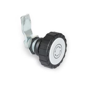 GN 115.9 Zinc Die-Cast Safety Cam Latches, with Operating Elements Type: RG - With hollow knurled knob GN 7336