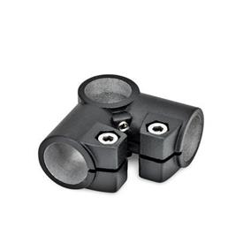 GN 196 Aluminum Angle Connector Clamps Finish: SW - Black, RAL 9005, textured finish