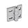 GN 235 Zinc Die-Cast Hinges, Adjustable Material: ZD - Zinc die-cast
Type: HB - Horizontal and vertical slots
Finish: SR - Silver, RAL 9006, textured finish