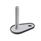 GN 43 Metric Thread, Stainless Steel Leveling Feet, Tapped Socket or Threaded Stud Type, with Mounting Hole, Teardrop Shape Type (Base): D1 - With rubber cap, clipped on, black
Version (Stud / Socket): U - Without nut, internal hex at the top, wrench flat at the bottom