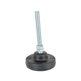  PM 500 Steel &quot;PolyMount&quot;™ Leveling Mounts, Plastic Base, Threaded Stud Type Type: E - With rubber pad