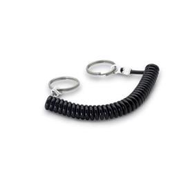 GN 111.4 Plastic Spiral Retaining Cables, with 2 Key Rings 