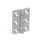 GN 237 Stainless Steel Hinges, Vertically Extended Material: NI - Stainless steel
Type: C - 2x3 Threaded studs
Finish: GS - Matte shot-blasted finish