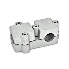 GN 194 Aluminum T-Angle Connector Clamps, Multi-Part Assembly Bildzuordnung<sub>1</sub>: B - Bore<br />Bildzuordnung<sub>2</sub>: B - Bore<br />Finish: BL - Plain, Matte shot-blasted finish