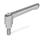 GN 300.5 Stainless Steel Adjustable Levers, Matte Shot-Blasted Finish, Threaded Stud Type Type: IS - With internal Torx® drive