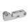 GN 283 Noix de serrage articulées en aluminium Finition: BL - Finition blanc, Finition grenaillée mate