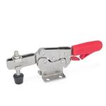 Stainless Steel Horizontal Acting Toggle Clamps, with Safety Hook, with Horizontal Mounting Base