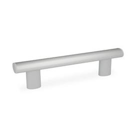 GN 366 Aluminum Oval Tubular Handles, Plastic Handle Legs Finish: ELG - Anodized finish, natural color