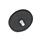 GN 51.3 Aimants de retenue en acier, forme de disque, avec goujon fileté, avec gaine en caoutchouc Couleur: SW - Noir