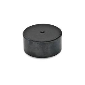 GN 438.5 Rubber Spacer Disks, with Stainless Steel Plate Type: B - Mounting via adhesive pad