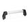 GN 667 Aluminum / Stainless Steel Tubular Grip Handles, Plastic End Pieces, Mounting from the Operator's Side Finish: EL - Anodized finish, natural color