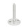 GN 23 Metric Thread, Stainless Steel Leveling Feet, Tapped Socket or Threaded Stud Type, with Turned Base, with Mounting Holes Type (Base): D1 - Fine turned, with rubber pad inlay, black
Version (Stud / Socket): V - Without nut, external hex at the top, wrench flat at the bottom