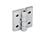 GN 235 Zinc Die-Cast Hinges, Adjustable Material: ZD - Zinc die-cast
Type: D - With through holes
Finish: SR - Silver, RAL 9006, textured finish