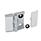 GN 238 Zinc Die-Cast Hinges, Adjustable, with Cover Caps Type: BJ - Adjustable on both sides
Color: SR - Silver, RAL 9006, textured finish