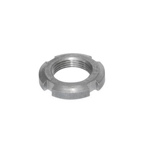  KM Steel Bearing Lock Nuts, Plain Finish, Flat Design 