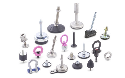 3.4 Installing, Lifting, Damping with Leveling Feet, Lifting Gear and Rubber Bumpers