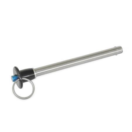  RP 200.1 Aluminum Ball Lock Pins, with Stainless Steel Shank, with Loss Protection Ring 