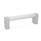 GN 334 Aluminum Oval Tubular Handles, with Zinc Die-Cast Handle Legs, Mounting from the Back Finish: ES - Anodized finish, natural color