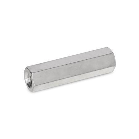 GN 6220 Stainless Steel Standoffs Material: NI - Stainless steel
Type: A - Tapped through hole or tapped blind hole
