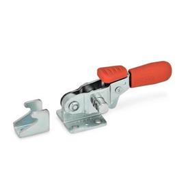 GN 851.3 Steel Horizontal Latch Type Toggle Clamps, with Safety Hook, with Horizontal Mounting Base Type: T - Without U-bolt latch, with catch<br />Material: ST - Steel