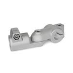 Aluminium, noix de serrage articulées, à alésage rond