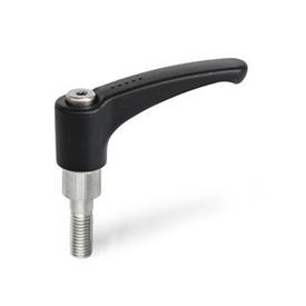 GN 911.9 Plastic Adjustable Levers, for Plastic Clamp Connectors 