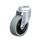  LKRA-VPA Roulettes pivotantes à roue en caoutchouc gris à usage léger en acier, avec support de trou de boulon ou goujon fileté, série de support à usage intensif Type: G - Palier lisse
