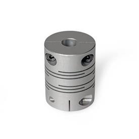 GN 2246 Stainless Steel Beam Couplings, with Clamping Hub, with Metric Bores 