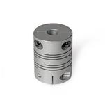 Stainless Steel Beam Couplings, with Clamping Hub, with Metric Bores